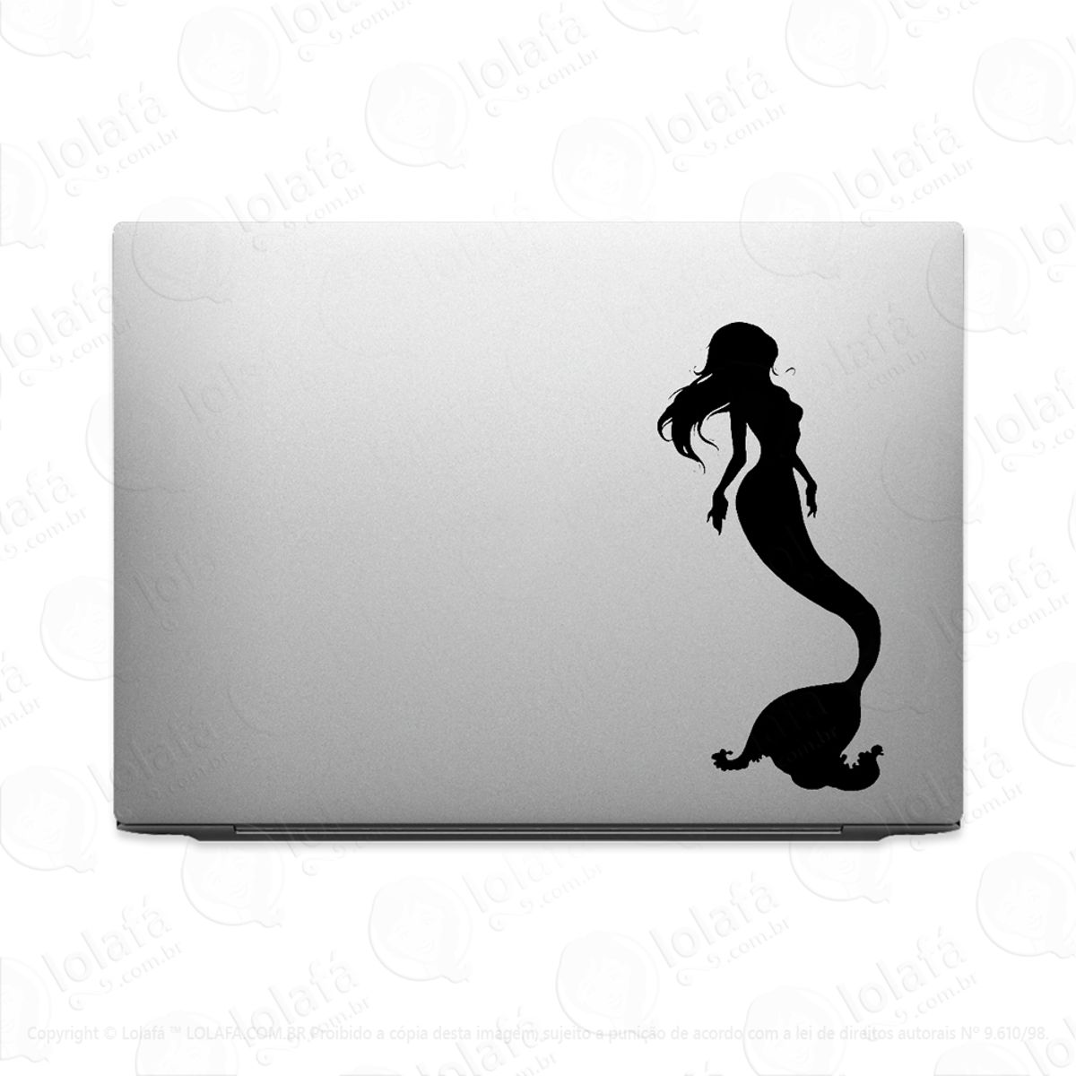 Adesivo Para Notebook Sereia Cauda Véu Mod:3452
