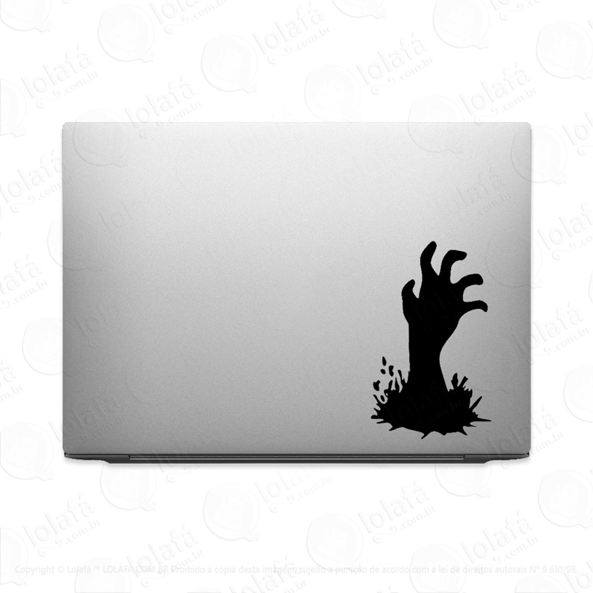 Adesivo Para Notebook Mão Morto Vivo Saindo Do Chão Mod:3467