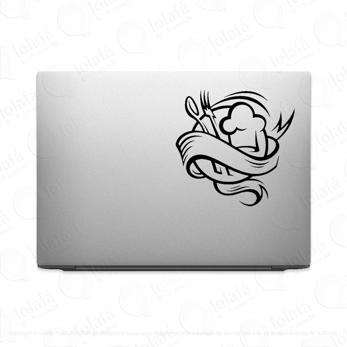 Adesivo Tablet Notebook Pc Cozinheiro Cozinha Cook Mod:3482