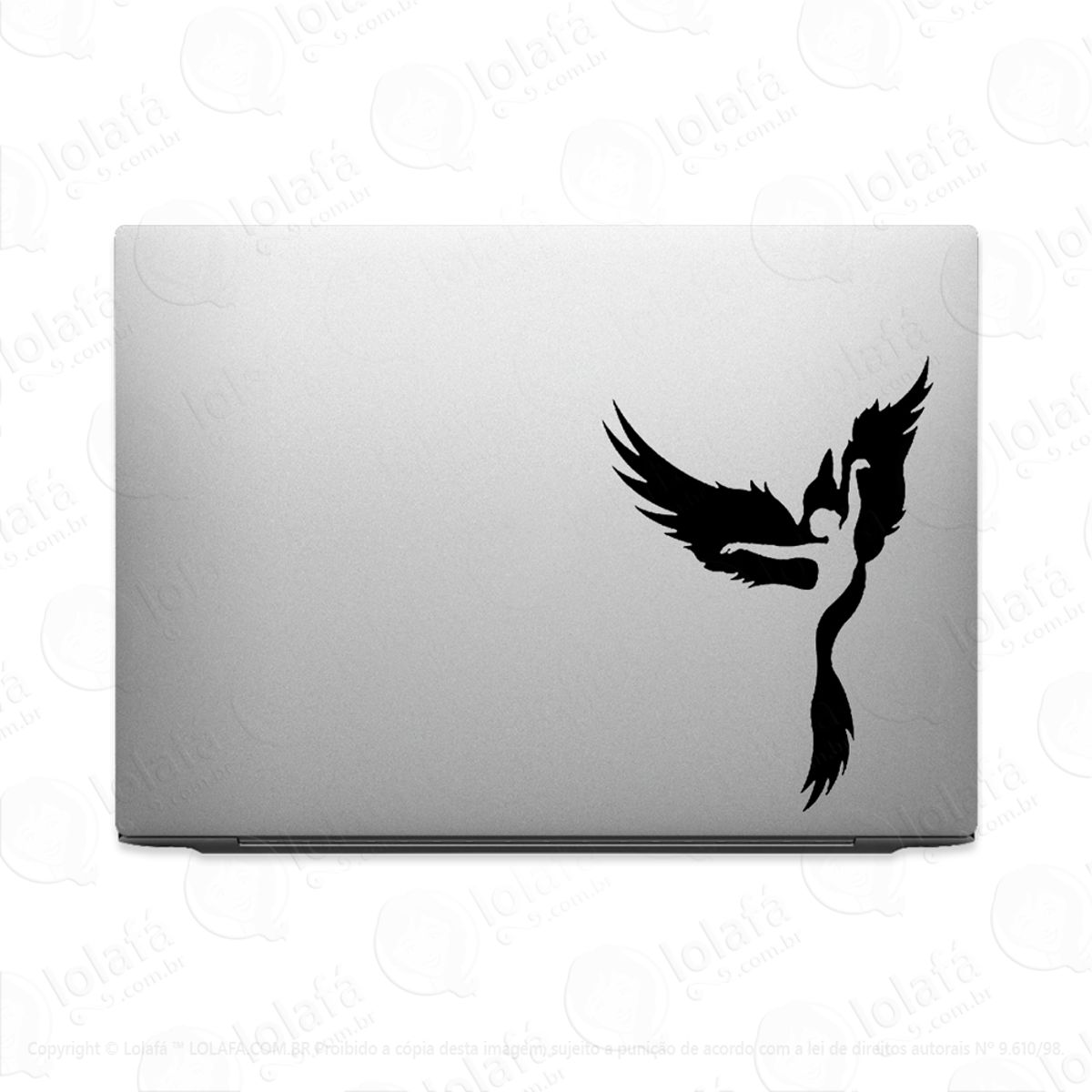 Adesivo Para Notebook Dança Pose Cisne Pássaro Balé Mod:3493