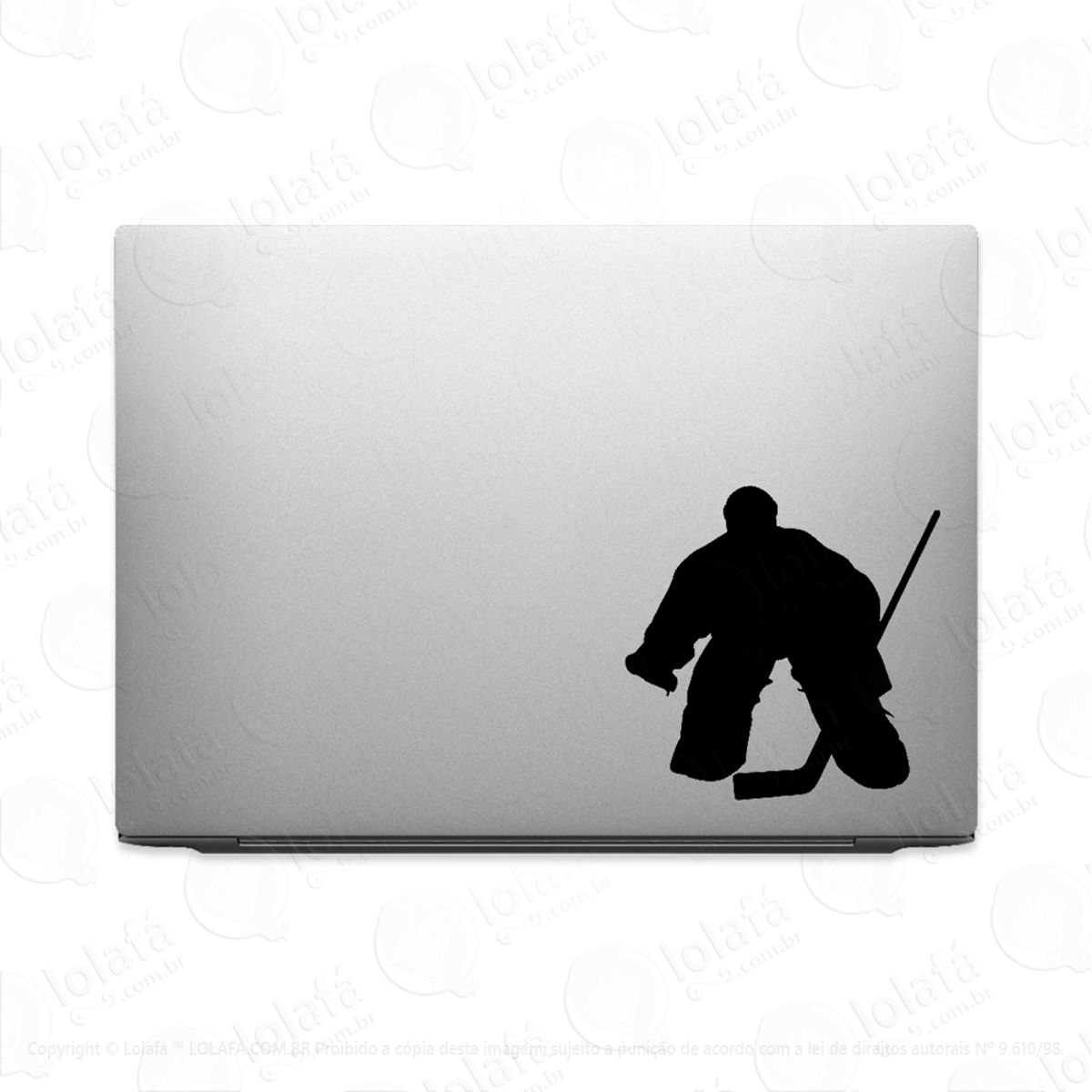 Adesivo Para Notebook Hockey No Gelo Goleiro Mod:3496