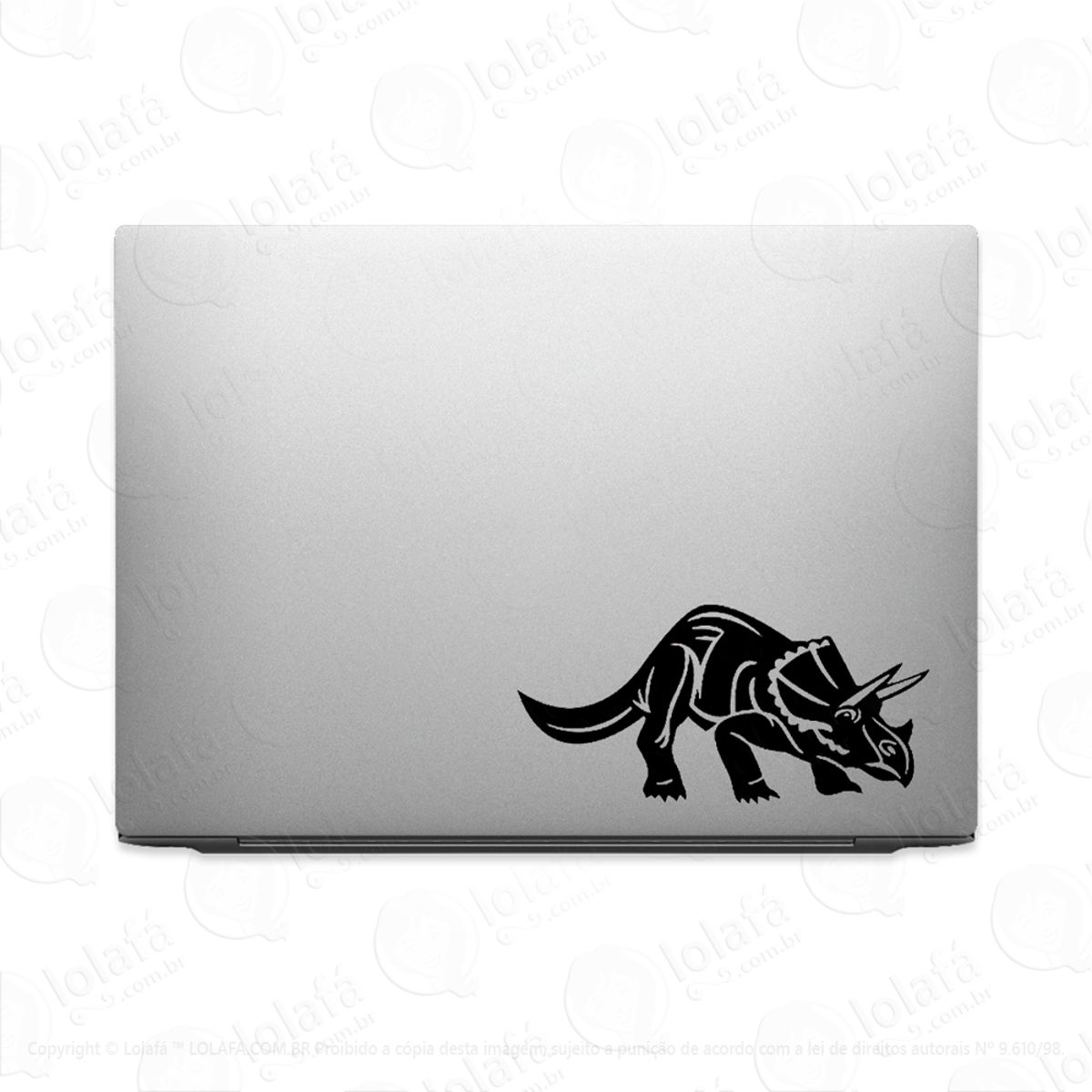 Adesivo Para Notebook Dinossauro Tricerátopos Mod:3513