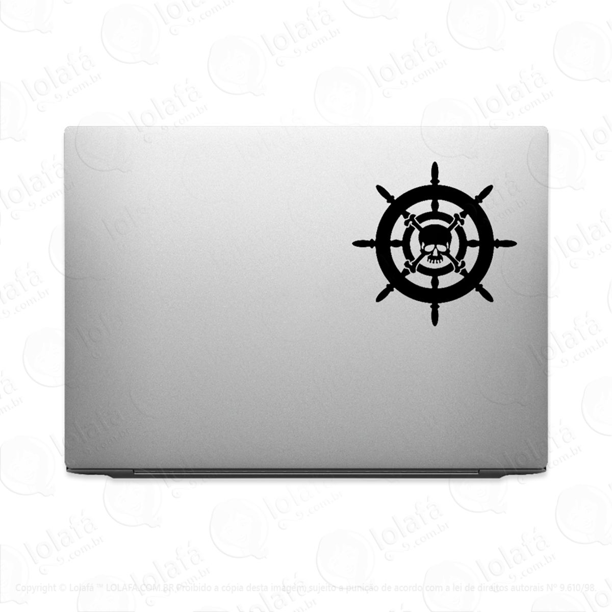 Adesivo Para Notebook Roda Leme Timão Pirata Mod:3519