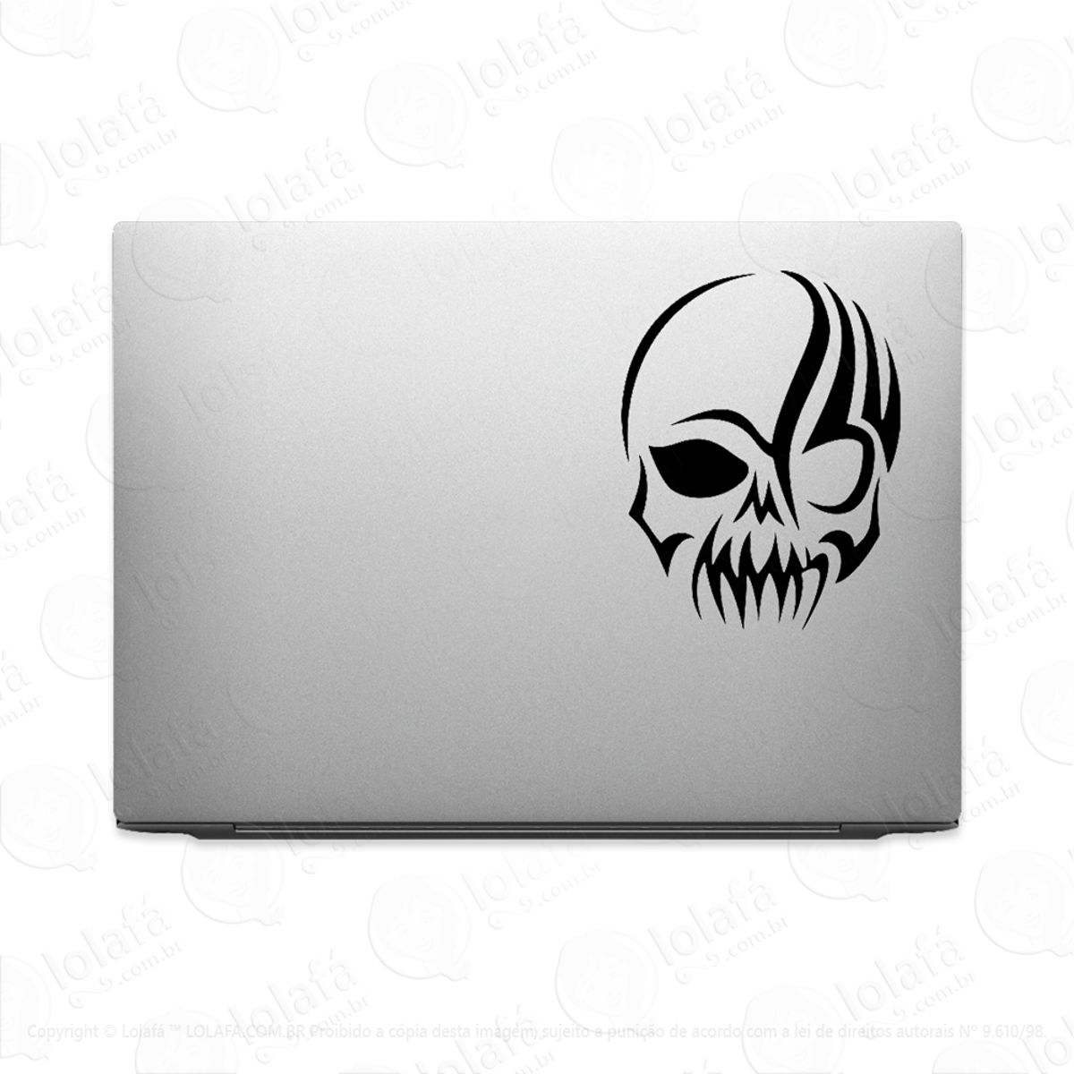 Adesivo Para Notebook Crânio Humano Estilizado Monstro Mod:3520