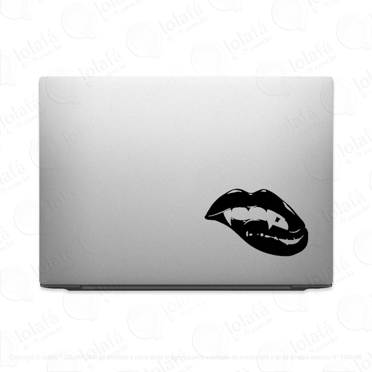 Adesivo Para Notebook Boca Lábios Beijo Vampiro Sexy Mod:3521