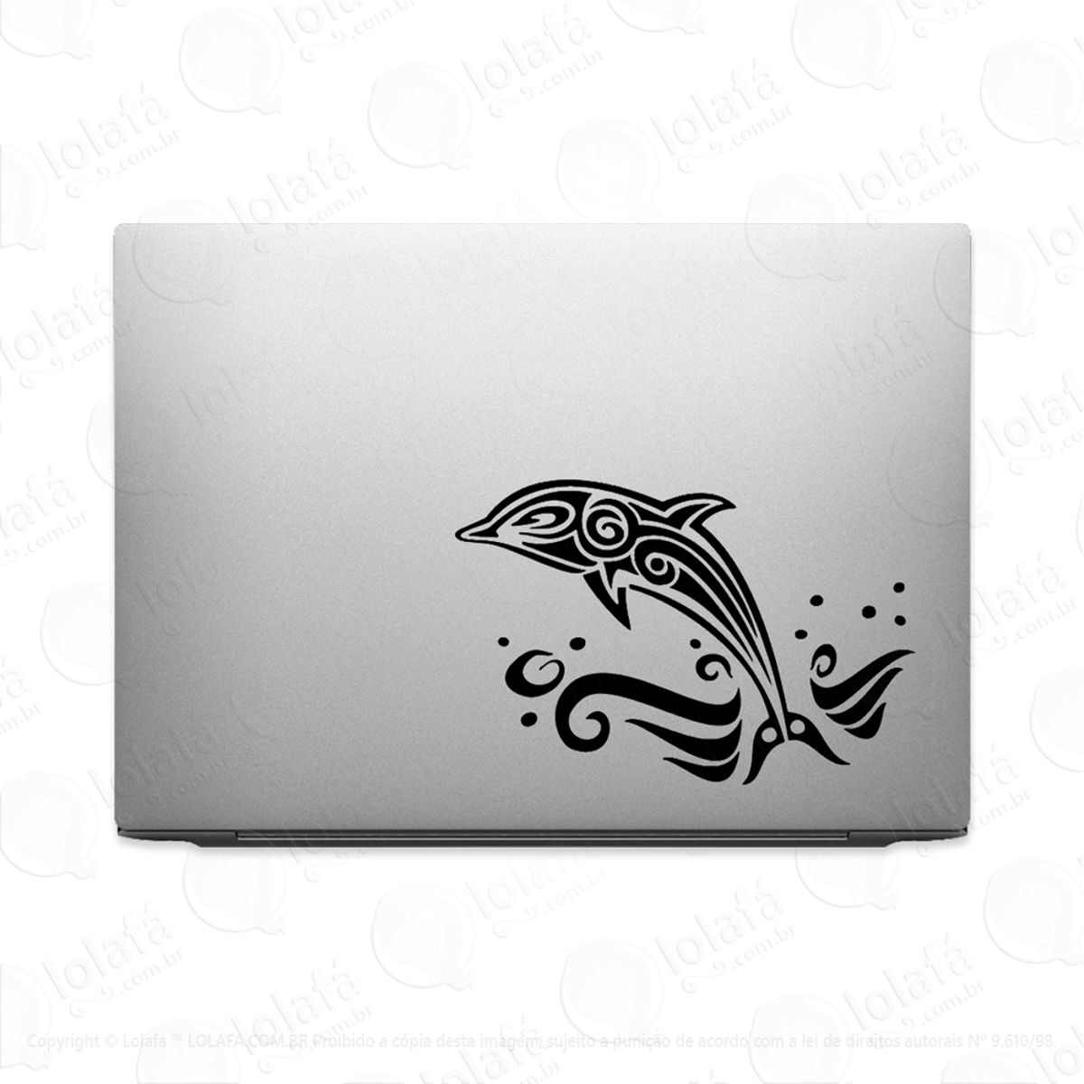 Adesivo Para Notebook Animal Golfinho Tribal Mar Mod:3522