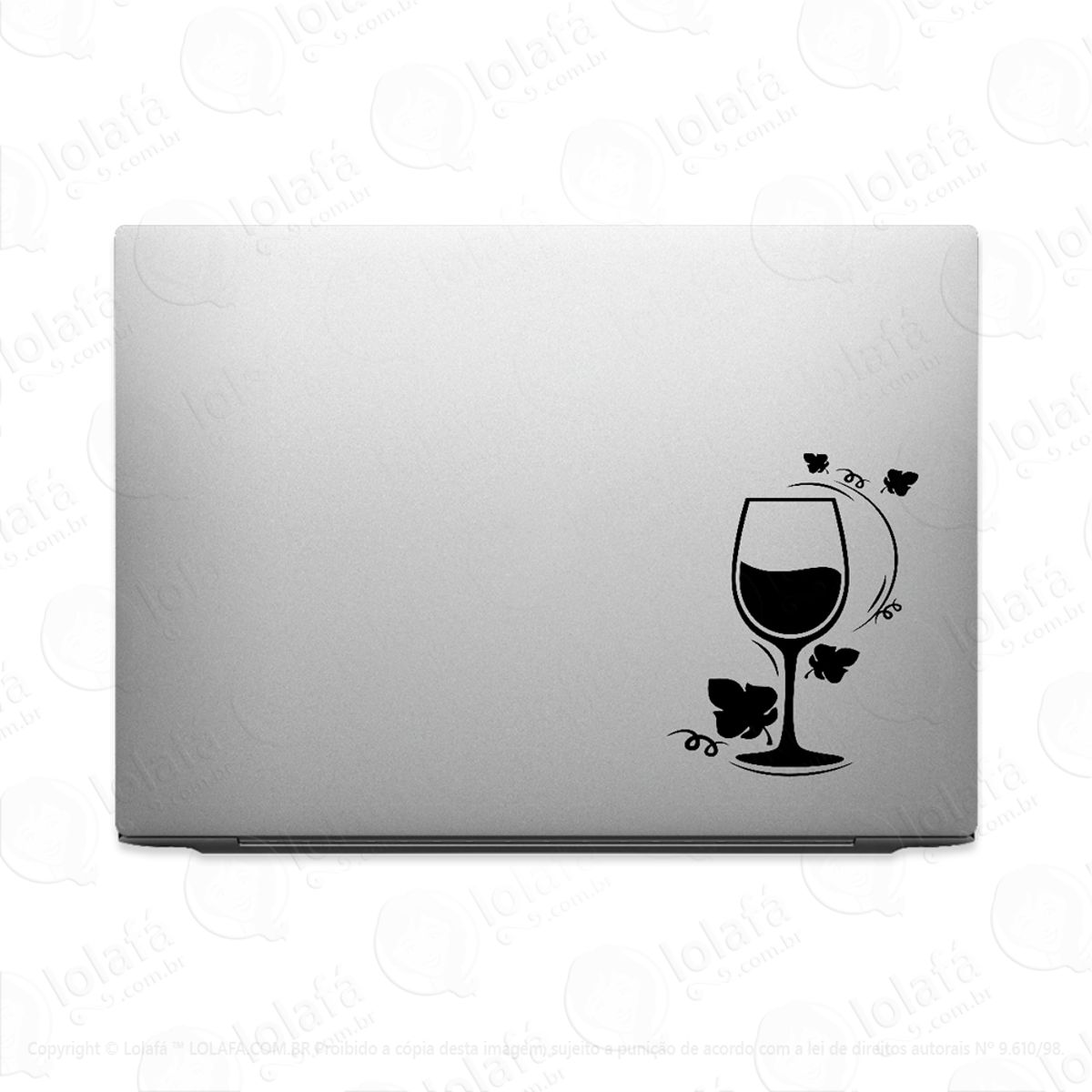 Adesivo Para Notebook Taça De Vinho No Inverno Mod:3545