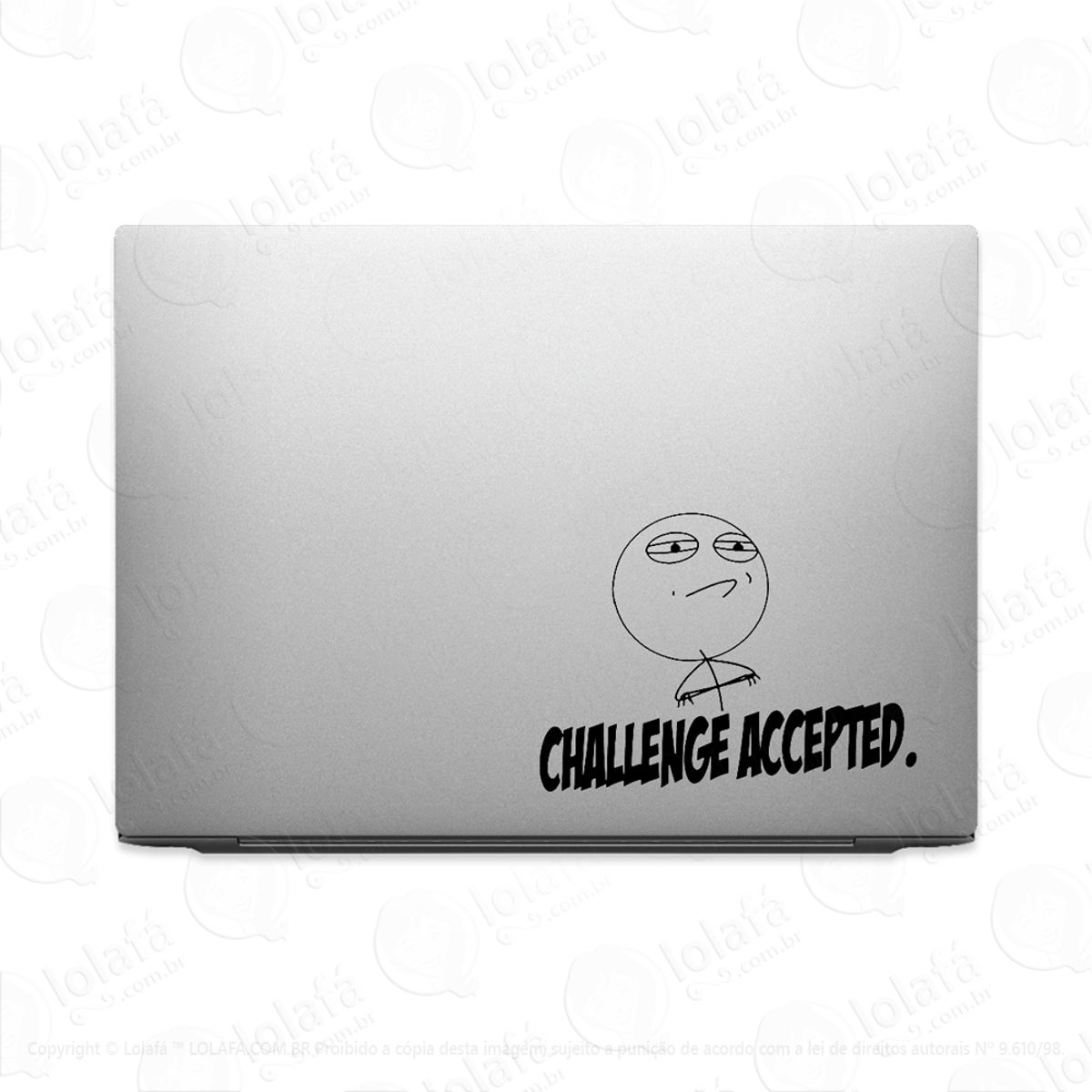 Adesivo Para Notebook Desafio Aceito Meme Mod:3560