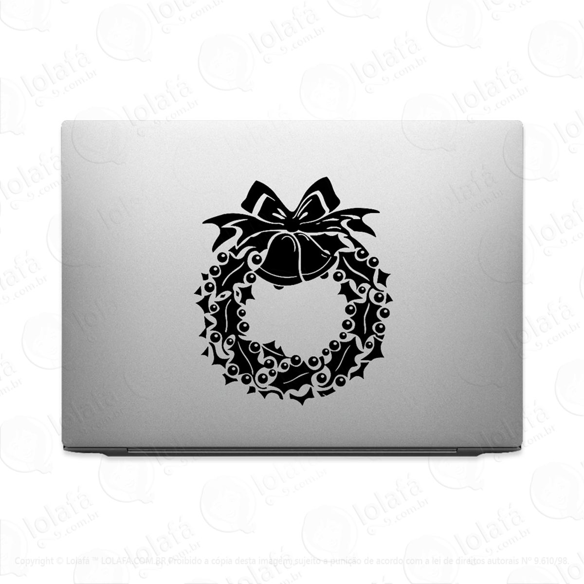 Adesivo Para Notebook Guirlanda De Natal Mod:3577