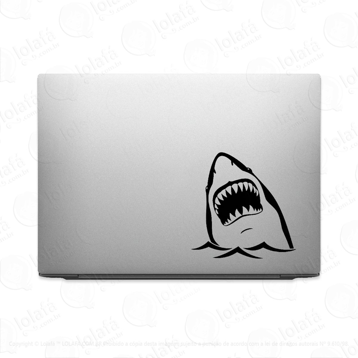 Adesivo Para Notebook Tubarão Atacando Mod:3597