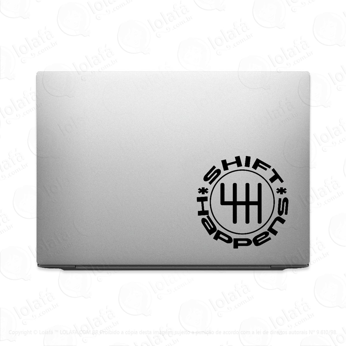 Adesivo Para Notebook Shift Happens - Arrancada Turbo Mod:3603