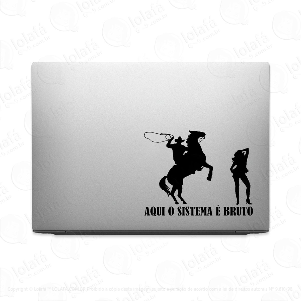 Adesivo Para Notebook Cowboy Bruto No Laço Mod:3621