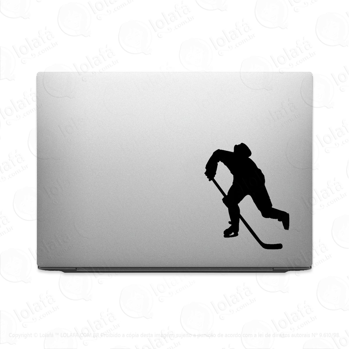 Adesivo Para Notebook Atleta Hóquei No Gelo Mod:3622
