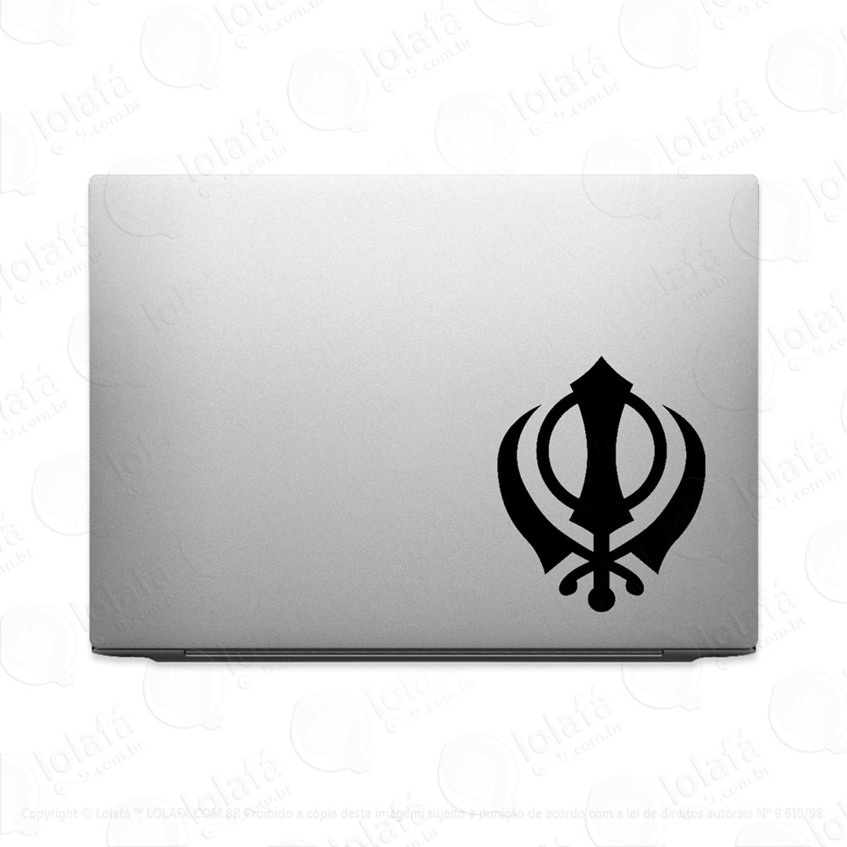Adesivo Para Notebook Símbolo Khanda Sikismo Mod:3623