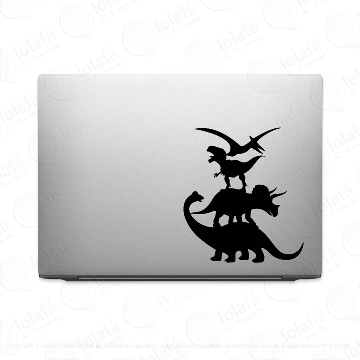 Adesivo Para Notebook Dinossauros Espécies Populares Mod:3626