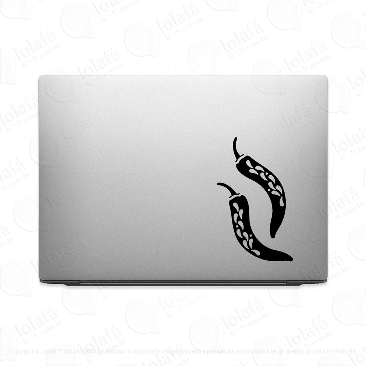 Adesivo Para Notebook Pimenta-vermelha Dedo De Moça Mod:3645
