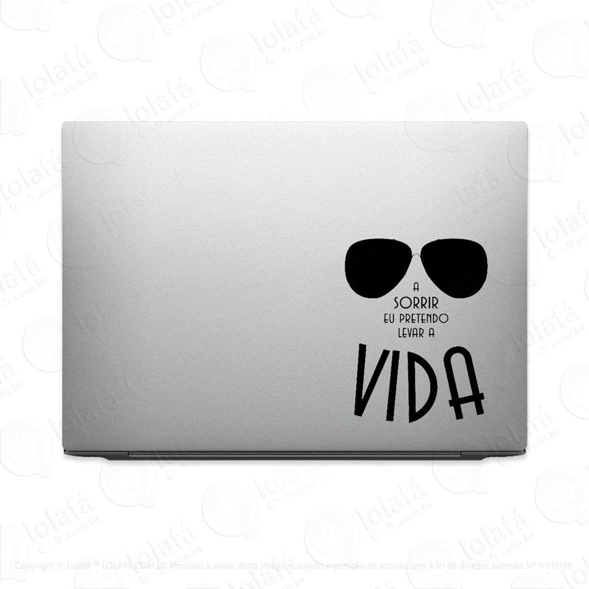 Adesivo Para Notebook A Sorrir Pretendo Levar A Vida Mod:3665