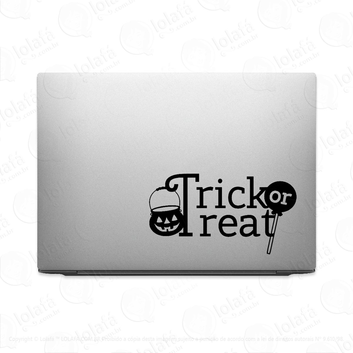 Adesivo Para Notebook Halloween Doces Ou Travessuras Mod:3680