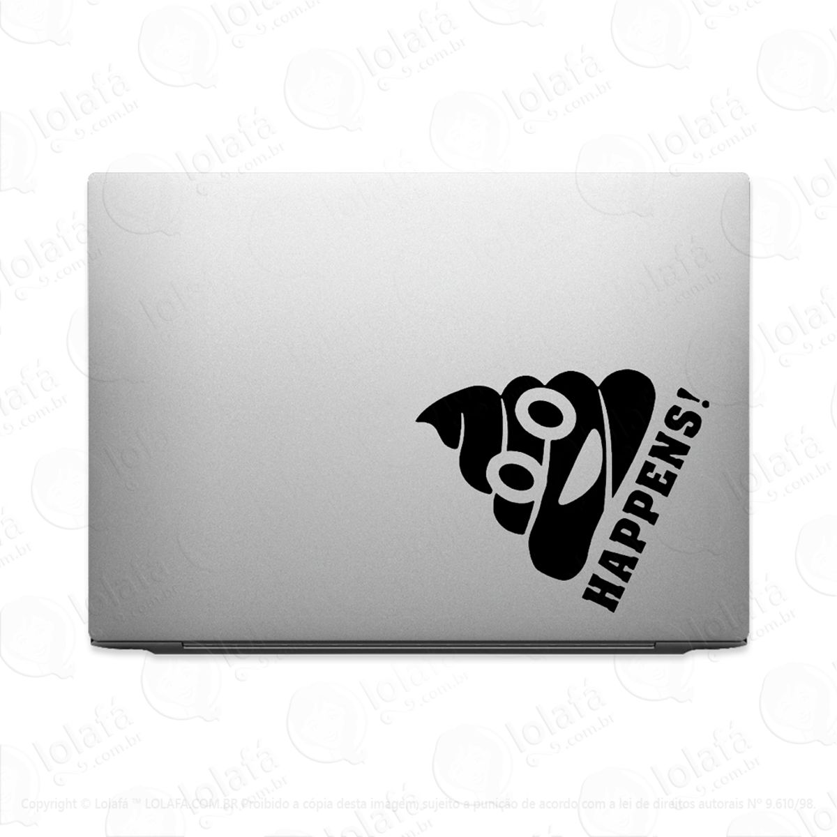 Adesivo Para Notebook Merda Acontece! Shit Happens! Mod:3686