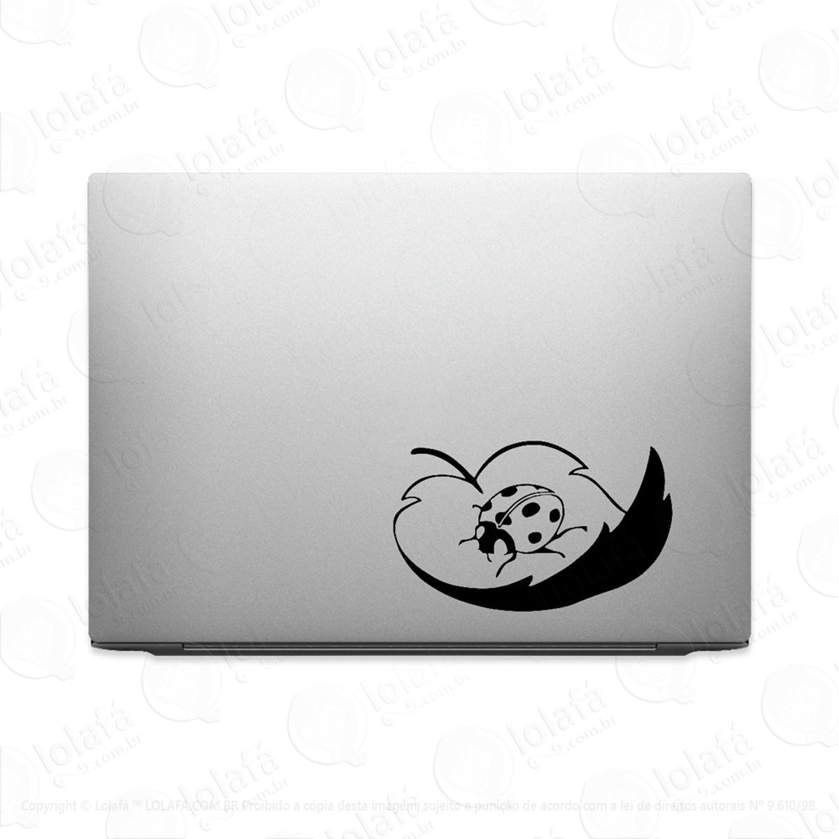 Adesivo Para Notebook Joanina Na Folha Natureza Mod:3691