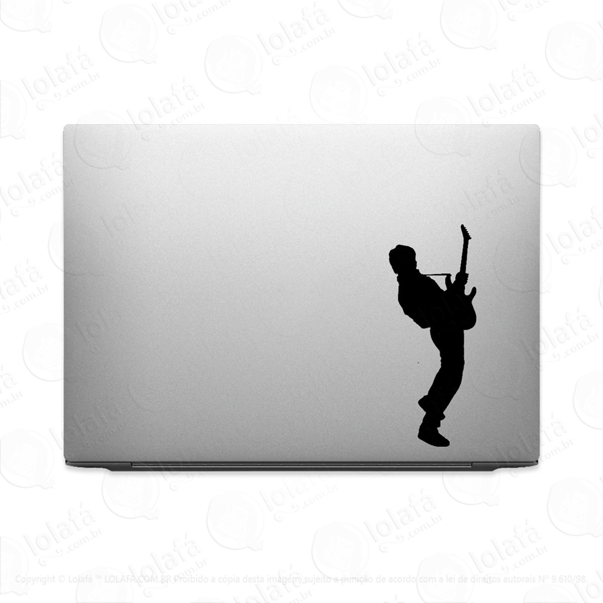 Adesivo Para Notebook Guitarrista Tocando Mod:3694