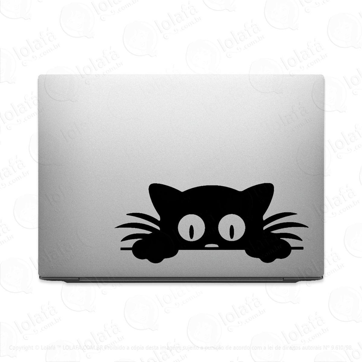 Adesivo Para Notebook Gatinho Espiando Mod:3707