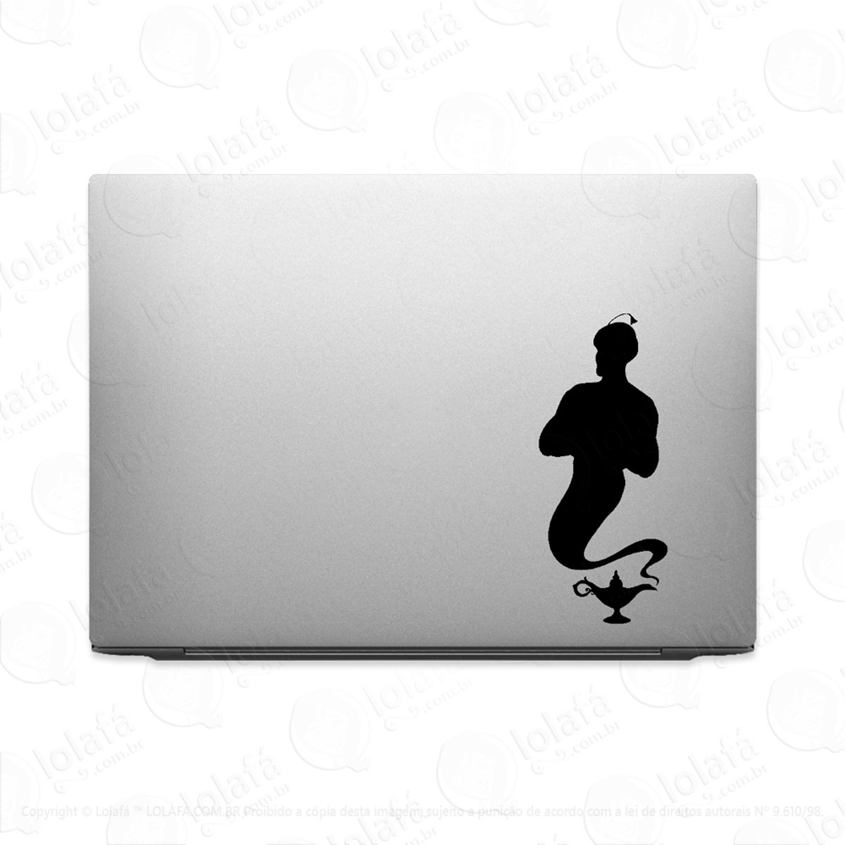 Adesivo Para Notebook Gênio Djinn Saindo Da Lâmpada Mod:3720
