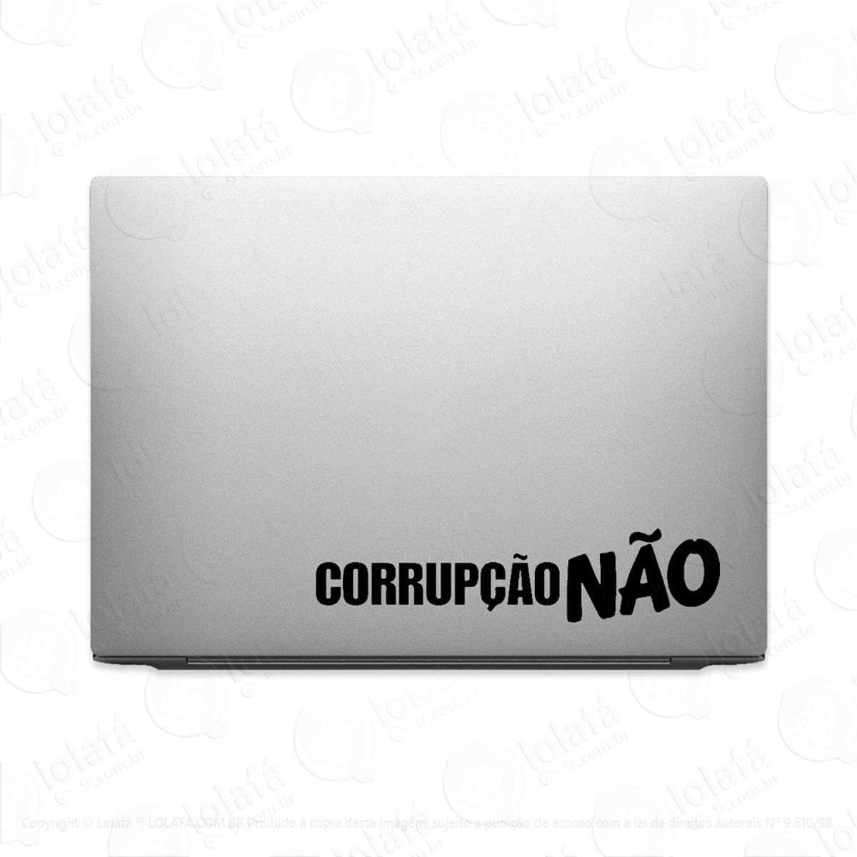 Adesivo Para Notebook Corrupção Não Movimento Político Mod:3725