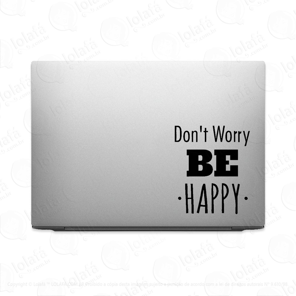 Adesivo Para Notebook Não Se Preocupe Seja Feliz Mod:3728