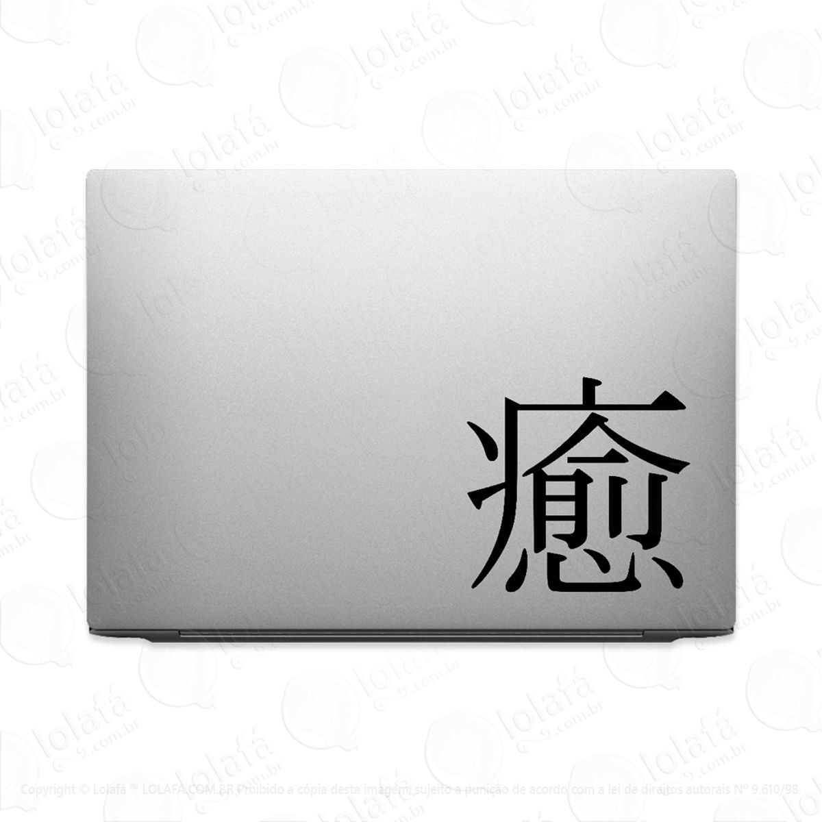 Adesivo Para Notebook Cura Kanji Japonês Mod:3742