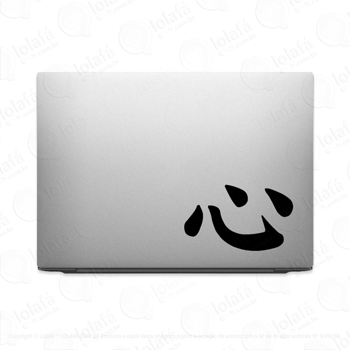 Adesivo Para Notebook Coração Kanji Japonês Mod:3748