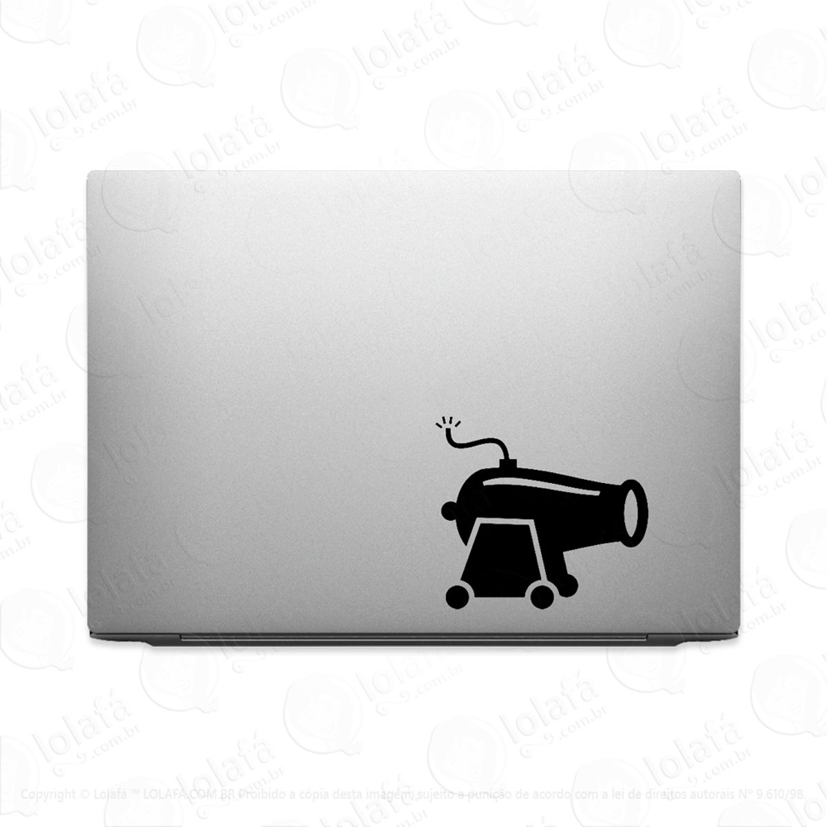 Adesivo Para Notebook Canhão De Guerra Clássico Mod:3765