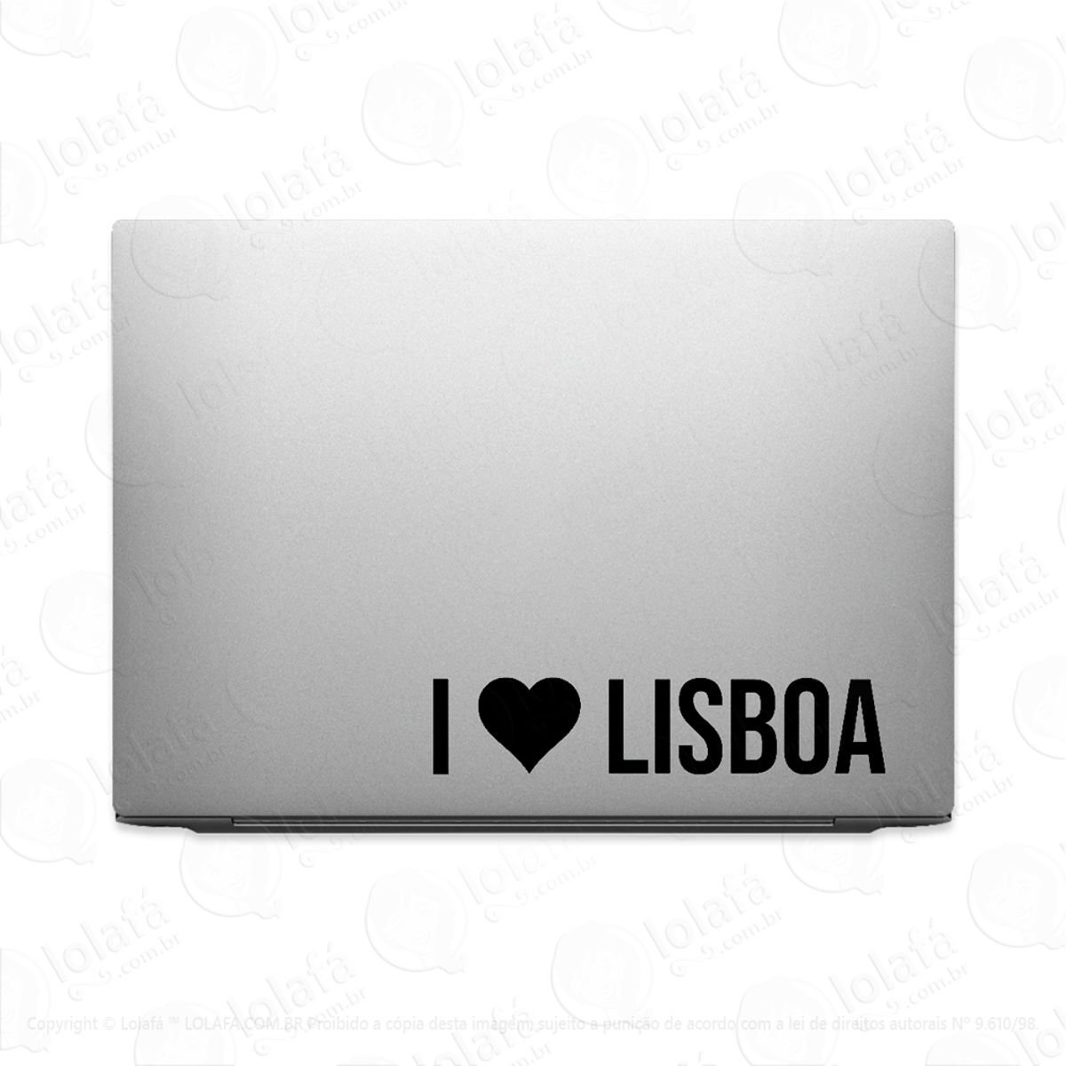 Adesivo Para Notebook Eu Amo Lisboa I Love Lisboa Mod:3779