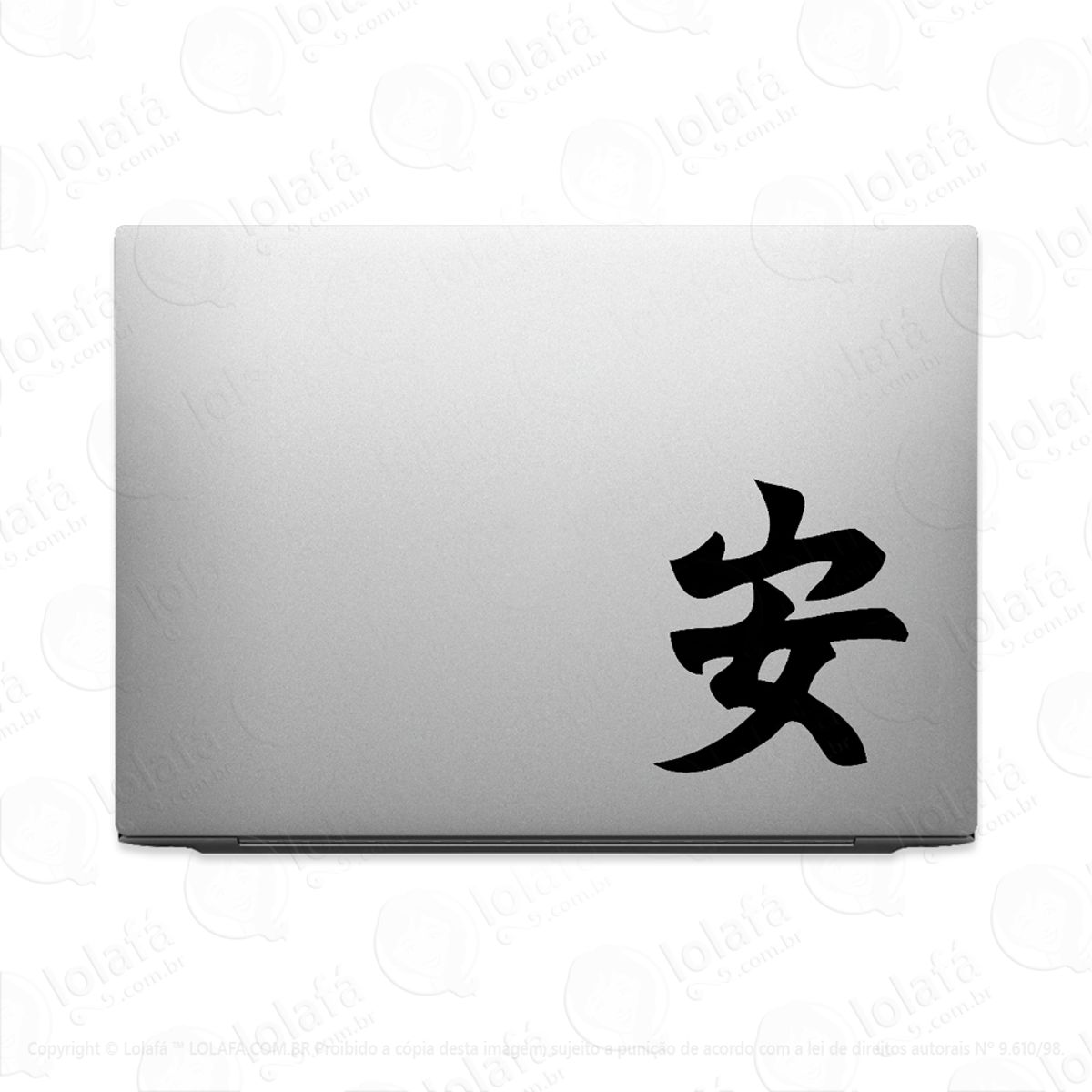 Adesivo Para Notebook Tranquilidade Kanji Japonês Mod:3804