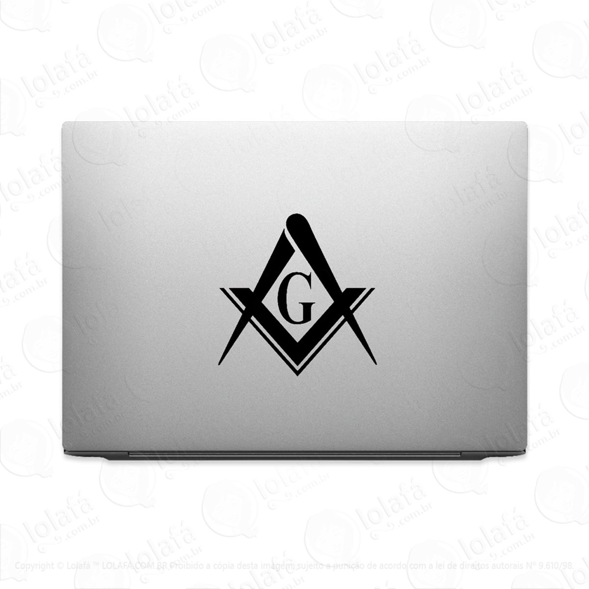 Adesivo De Notebook Maçonaria Compasso Esquadro Mod:3850