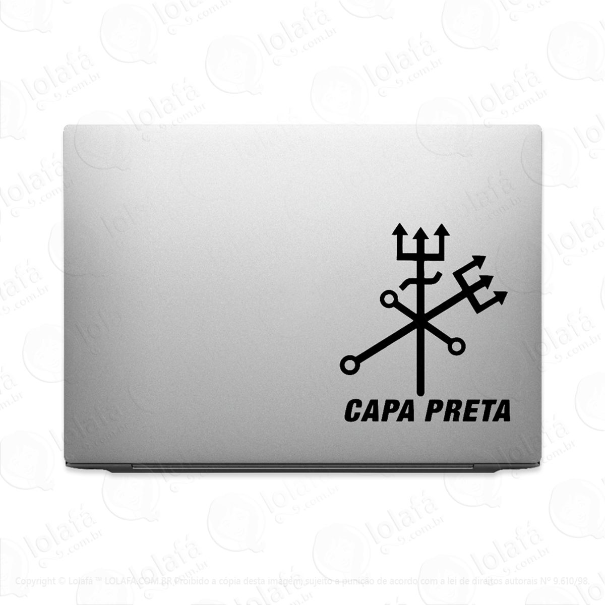 Adesivo De Notebook Exu Capa Preta Umbanda Mod:3867