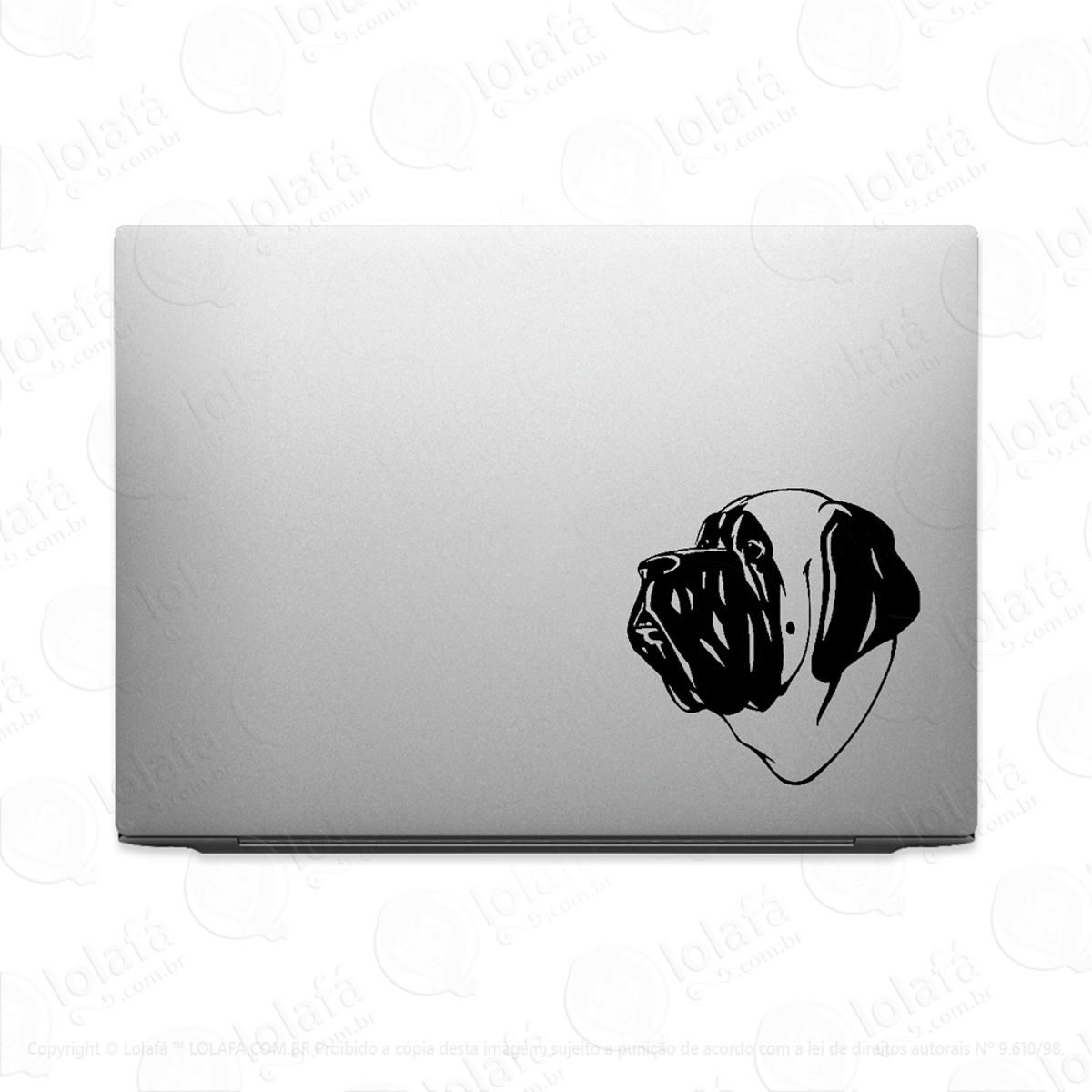Adesivo Para Notebook Rosto Cachorro Raça Fila Mod:3876