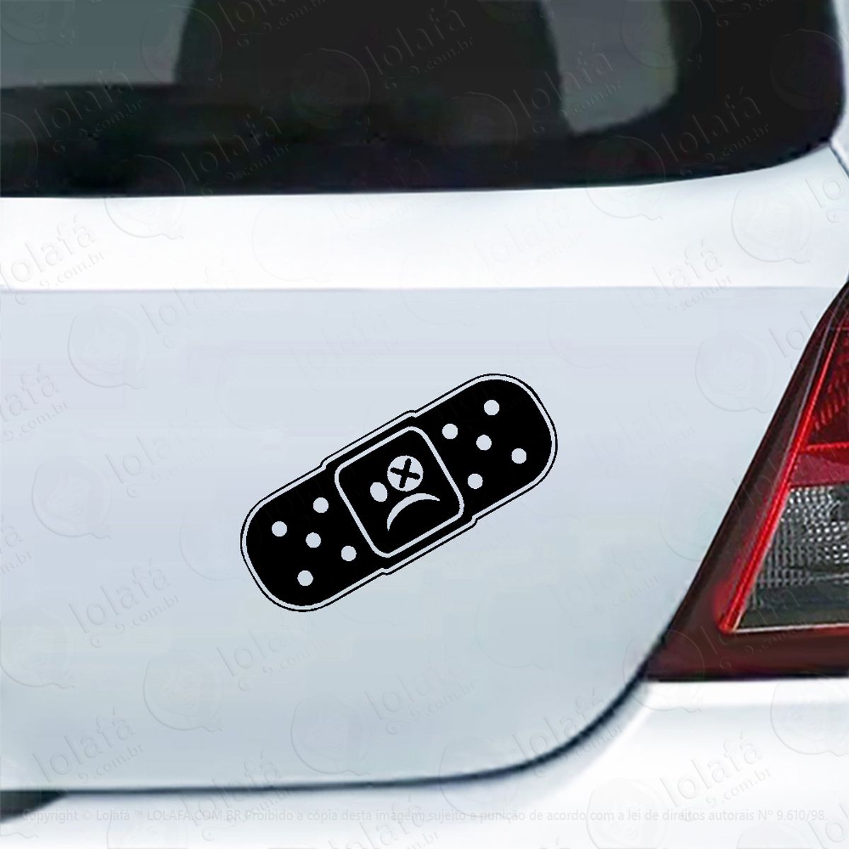 Adesivo Carro Moto Vidro Curativo Band-aid Bandaid Mod:3894