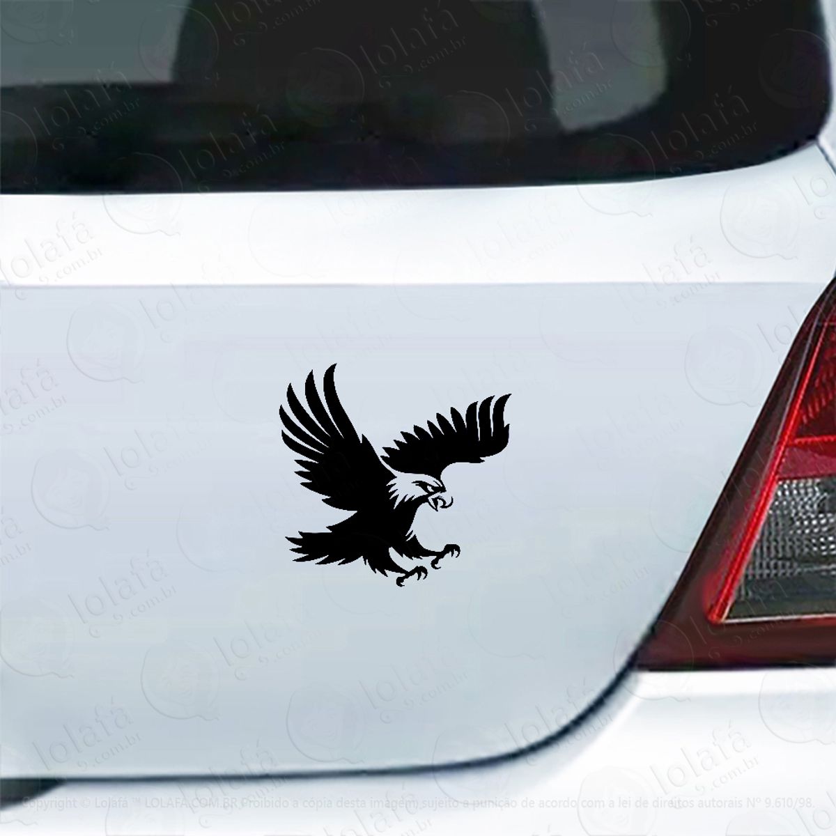 Adesivo De Carro Águia Americana Atacando Mod:3906