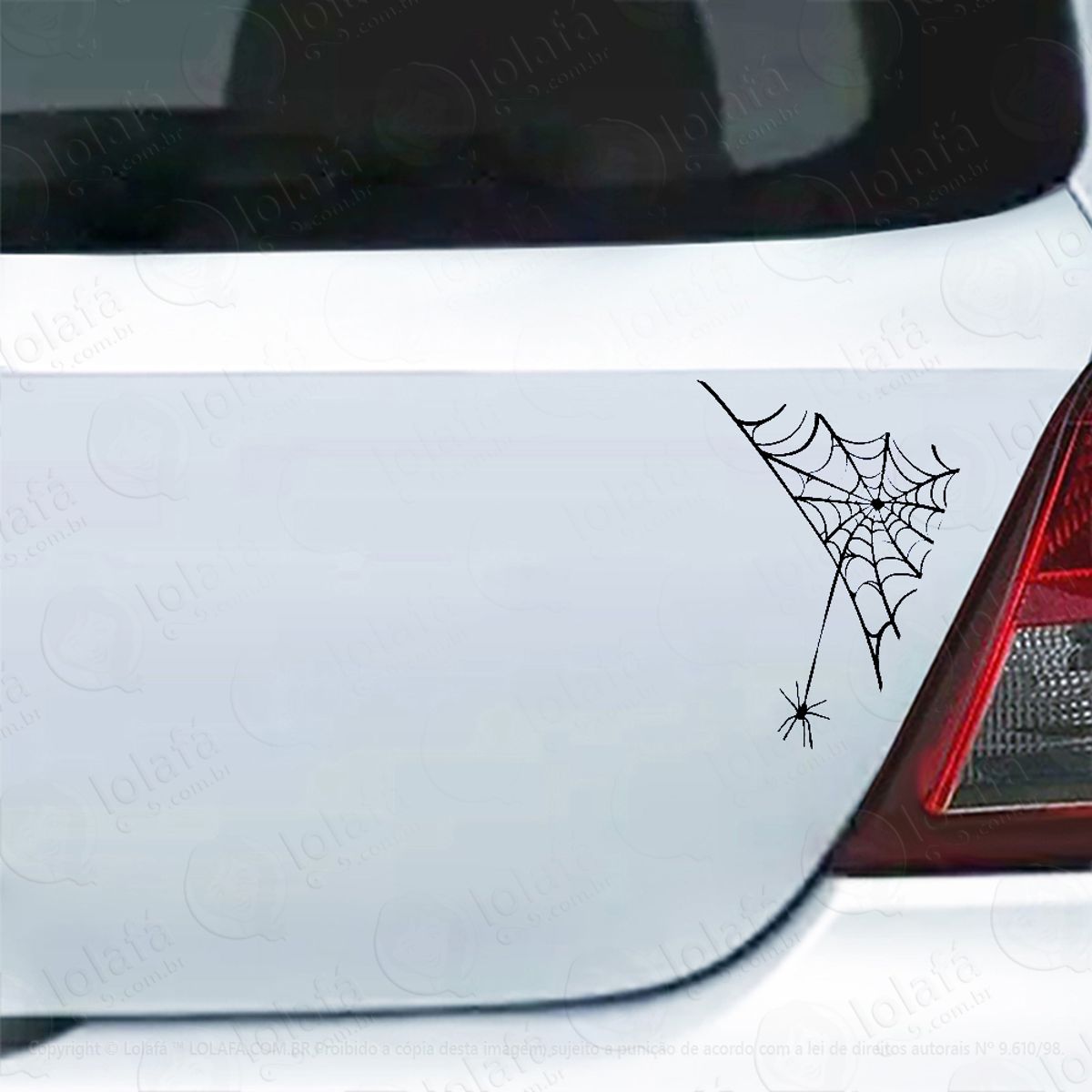 Adesivo Carro Moto Vidro Teia De Aranha Mod:3931