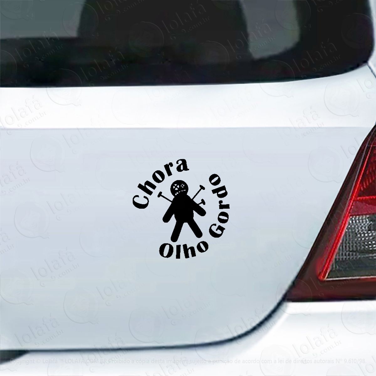 Adesivo Para Carro Voodoo Chora Olho Gordo Mod:3948