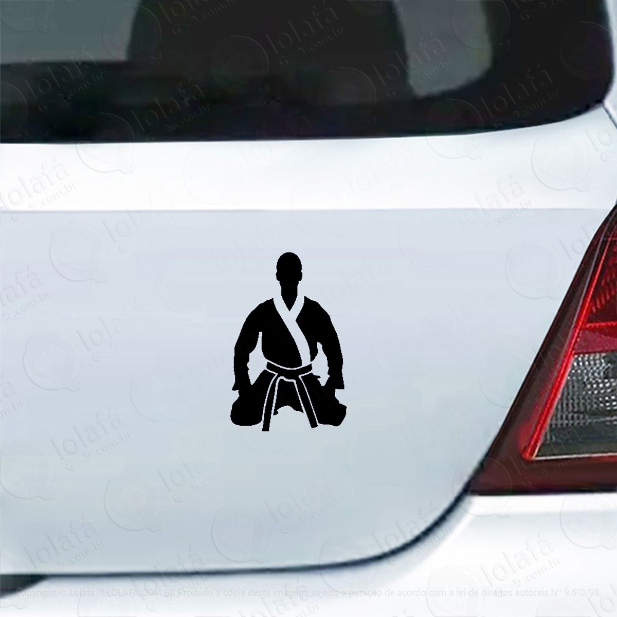 Adesivo De Carro Atleta De Kimono Arte Marcial Mod:3956