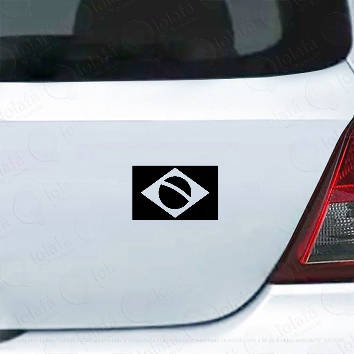 Adesivo Carro Moto Vidro Bandeira Do Brasil Decal Mod:3990