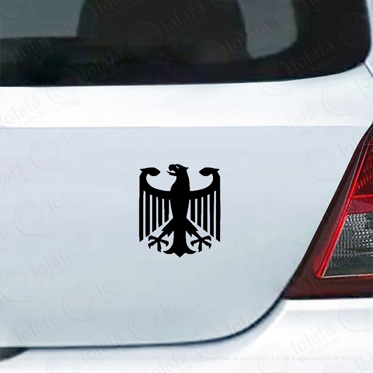 Adesivo Carro Moto Águia Alemanha Bandeira Viagem Turismo Mod:3996