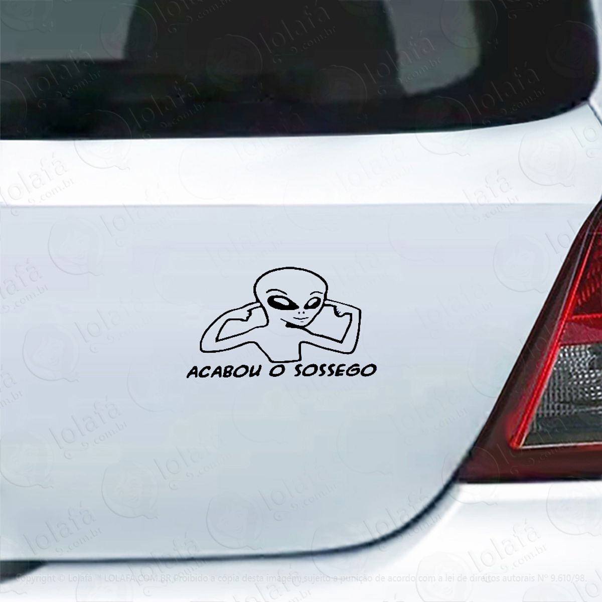 Adesivo Carro Moto Vidro E.t Acabou O Sossego! Mod:4008