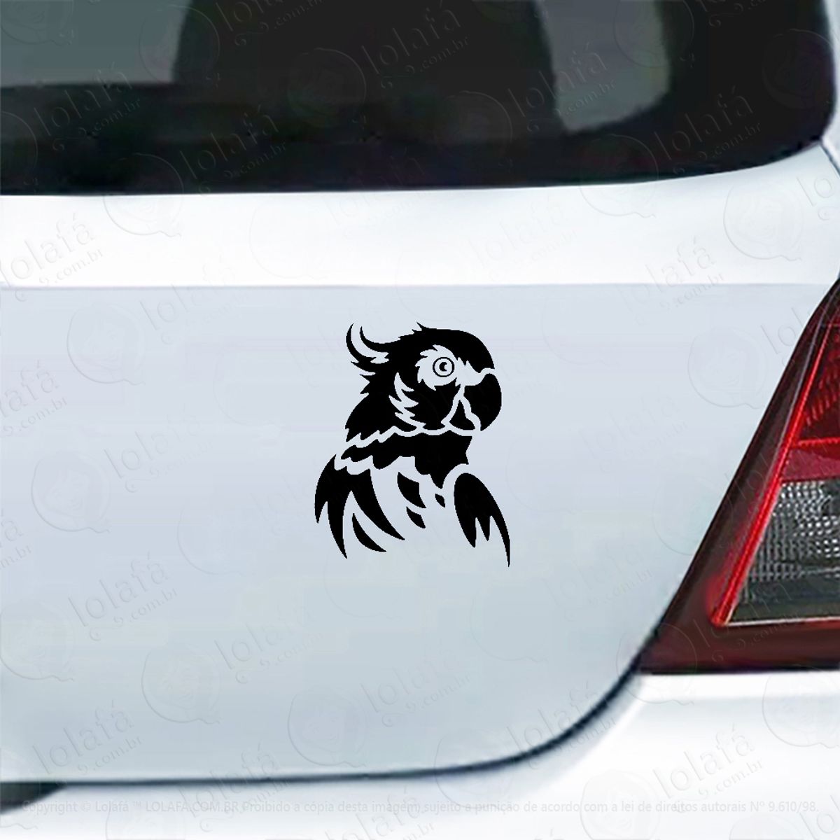 Adesivo De Carro Papagaio Pássaro Silvestre Mod:4021