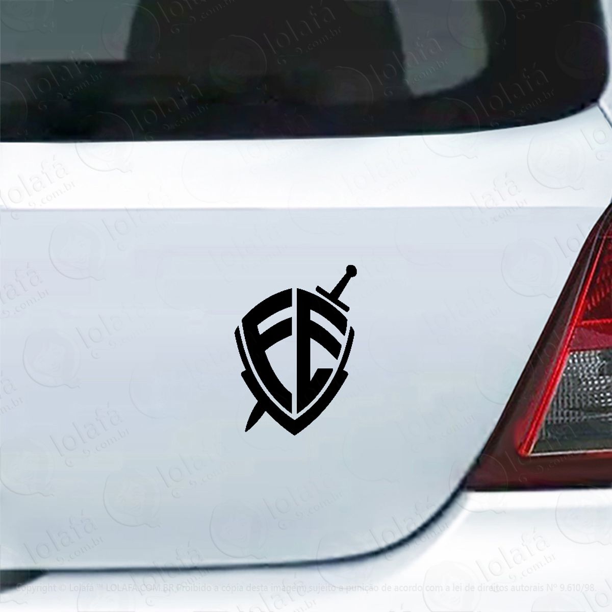 Adesivo Carro Moto Vidro Escudo Da Fé Cristão Religioso Mod:4022
