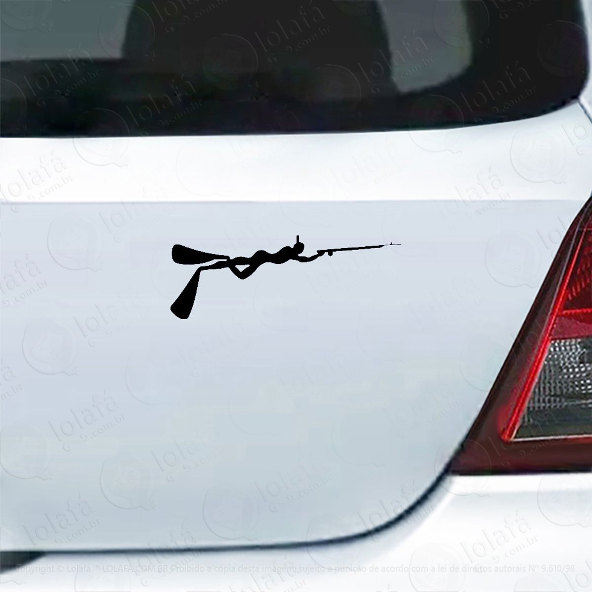 Adesivo De Carro Pesca Submarina Com Arpão Mod:4032