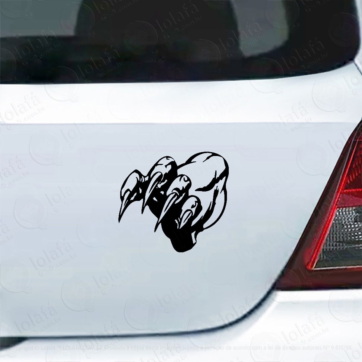 Adesivo De Carro Pé Garra De Monstro Mod:4034