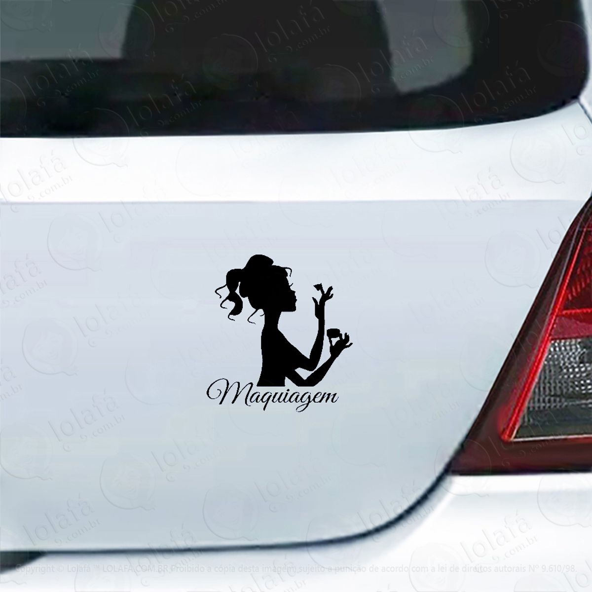 Adesivo Para Carro Maquiagem Make Profissão Mod:4082
